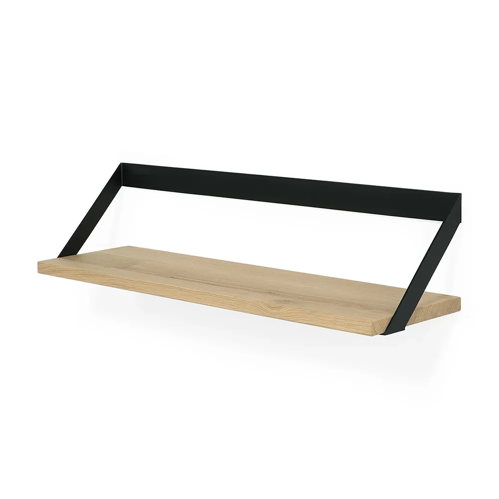 Ribbon Shelf 70x20 cm Oak/Black metal