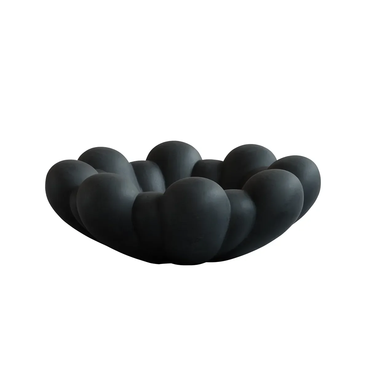 Handmade Decorative Bowl Bloom Black Ø 44 cm