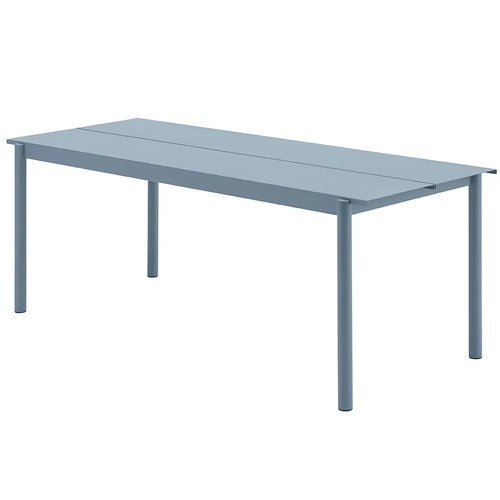 Linear Steel Dining table 200X75 cm Pale Blue 