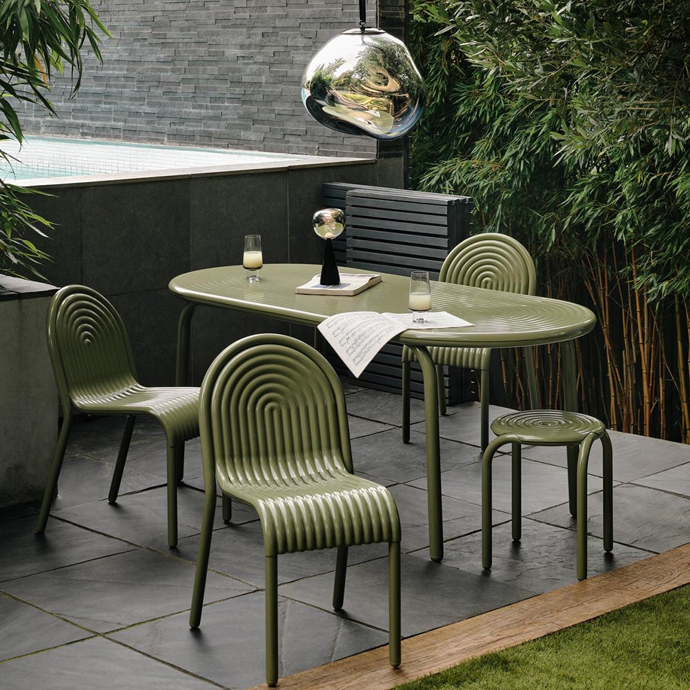 Groove Arm Chair Moss