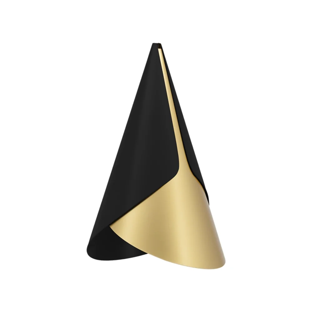 Cornet Lampshade Black/Brass