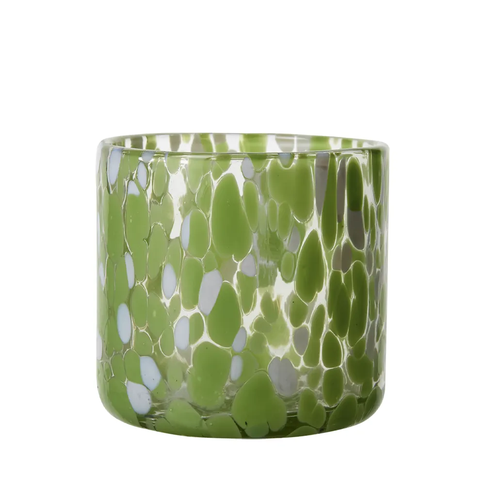 PARTY Tealight Holder S Green Ø9xH9cm