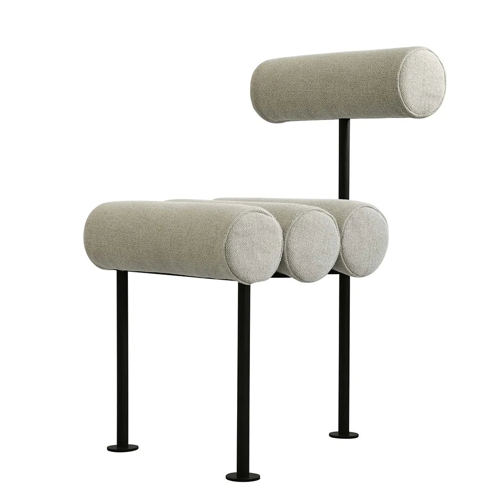 Hiro Dining Chair, Black Frame - Linen