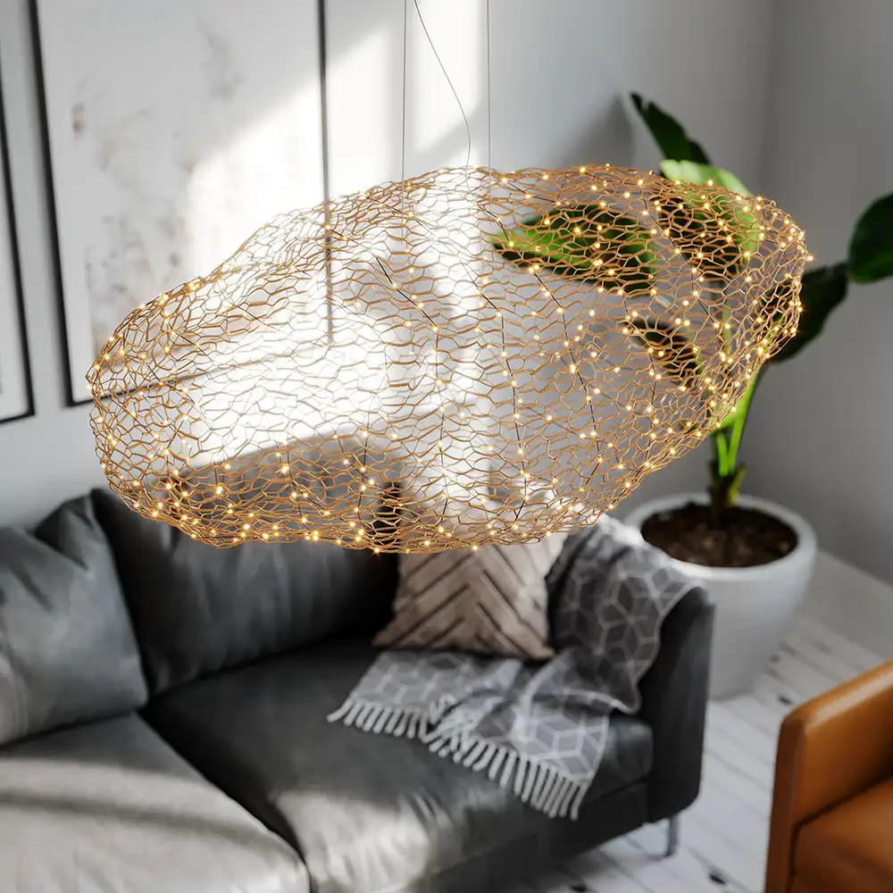 Hayden Ceiling Light L115cm Gold