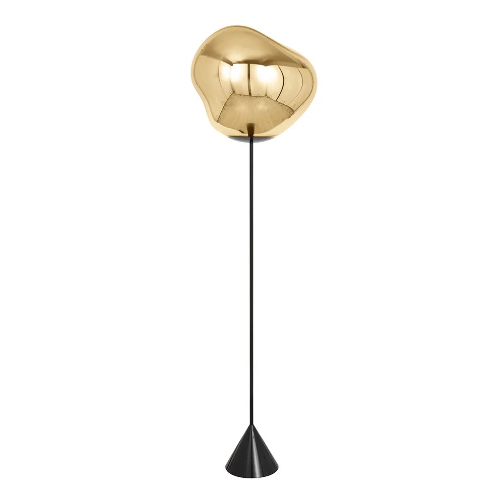 Melt Cone Slim Floor lamp Gold LED