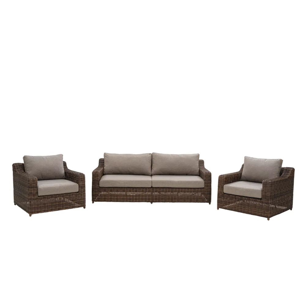 Glendon 3-seater sofa  Dark brown / Soft moose