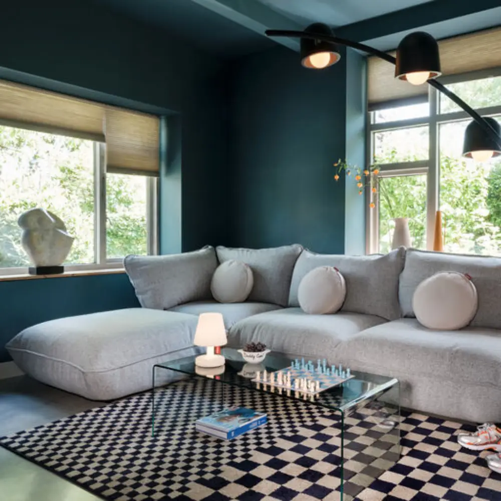 sumo hocker boucle recycled grey