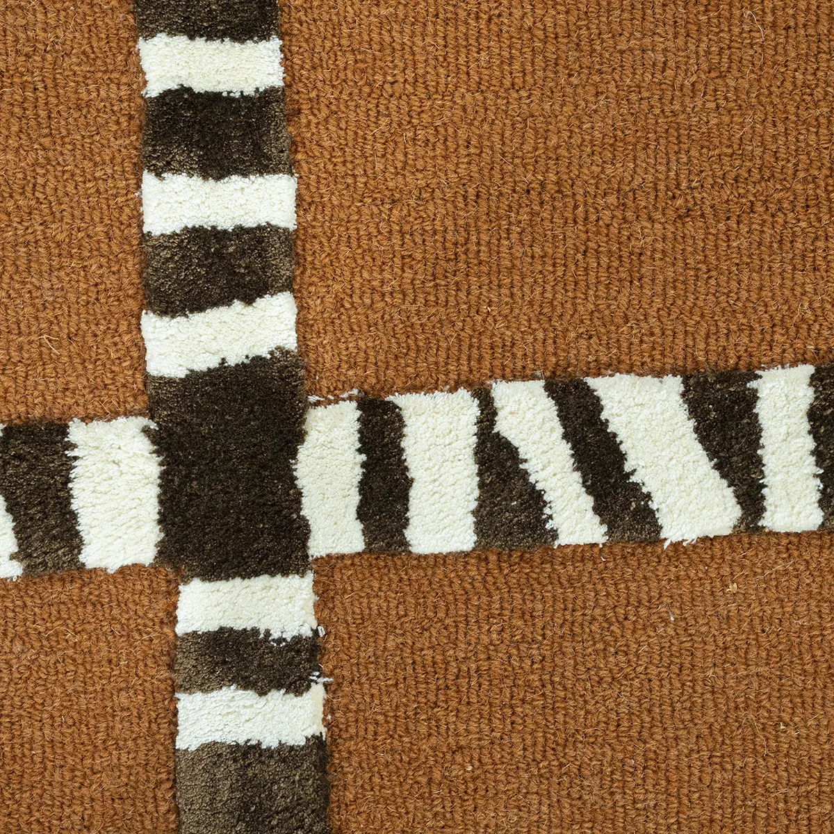 Hand-woven Rug StripeScape 290x190 cm Caramel