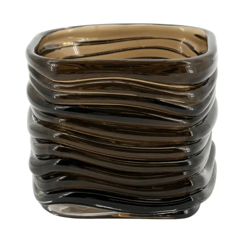 Rizo large 12x12x10 cm Glass Brown