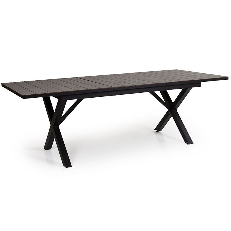 Hillmond extendable table 100x166-226 cm black/grey