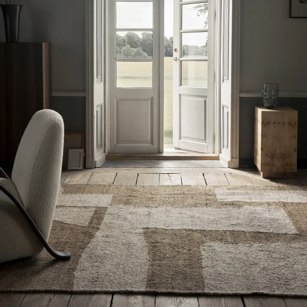 Piece Rug 140x200 cm - Off-white/Toffee