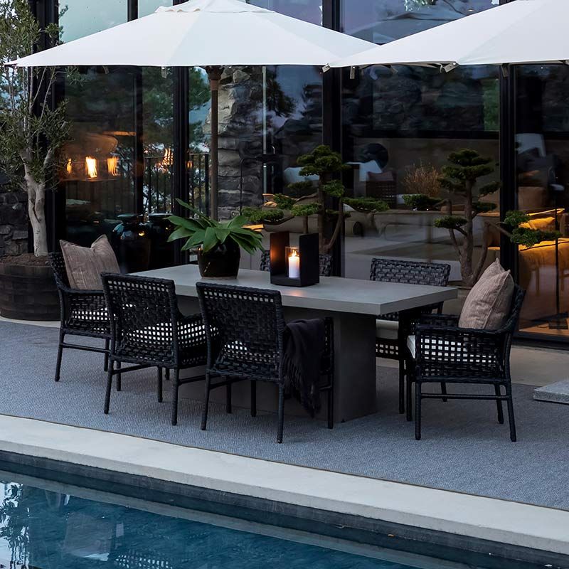 Armchair Santa Monica Rattan Black excl. Cushion