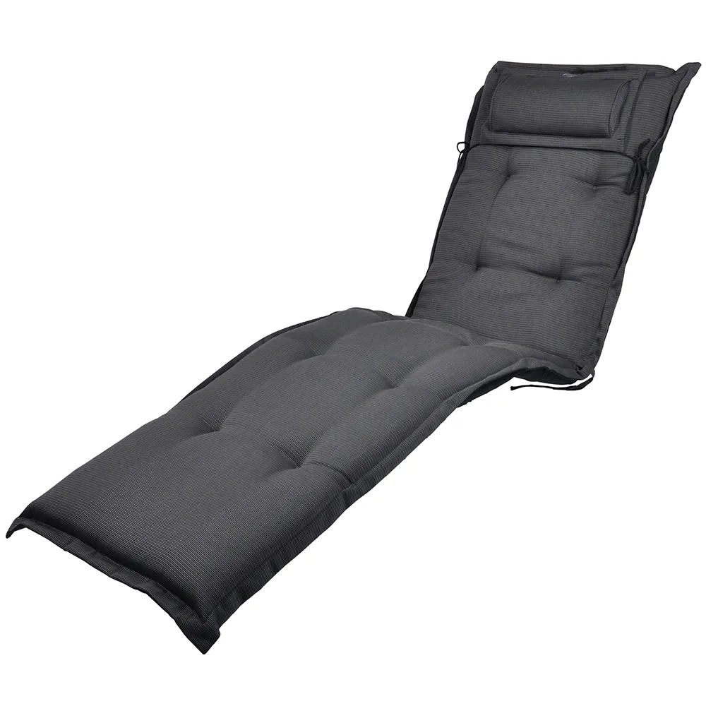 Anthracite structure Sunbed cushion Canyon (Thick)