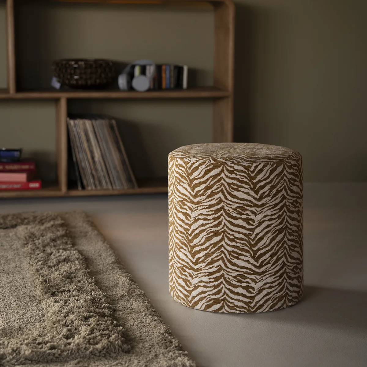 Pouf Tigra Mustard H42 cm