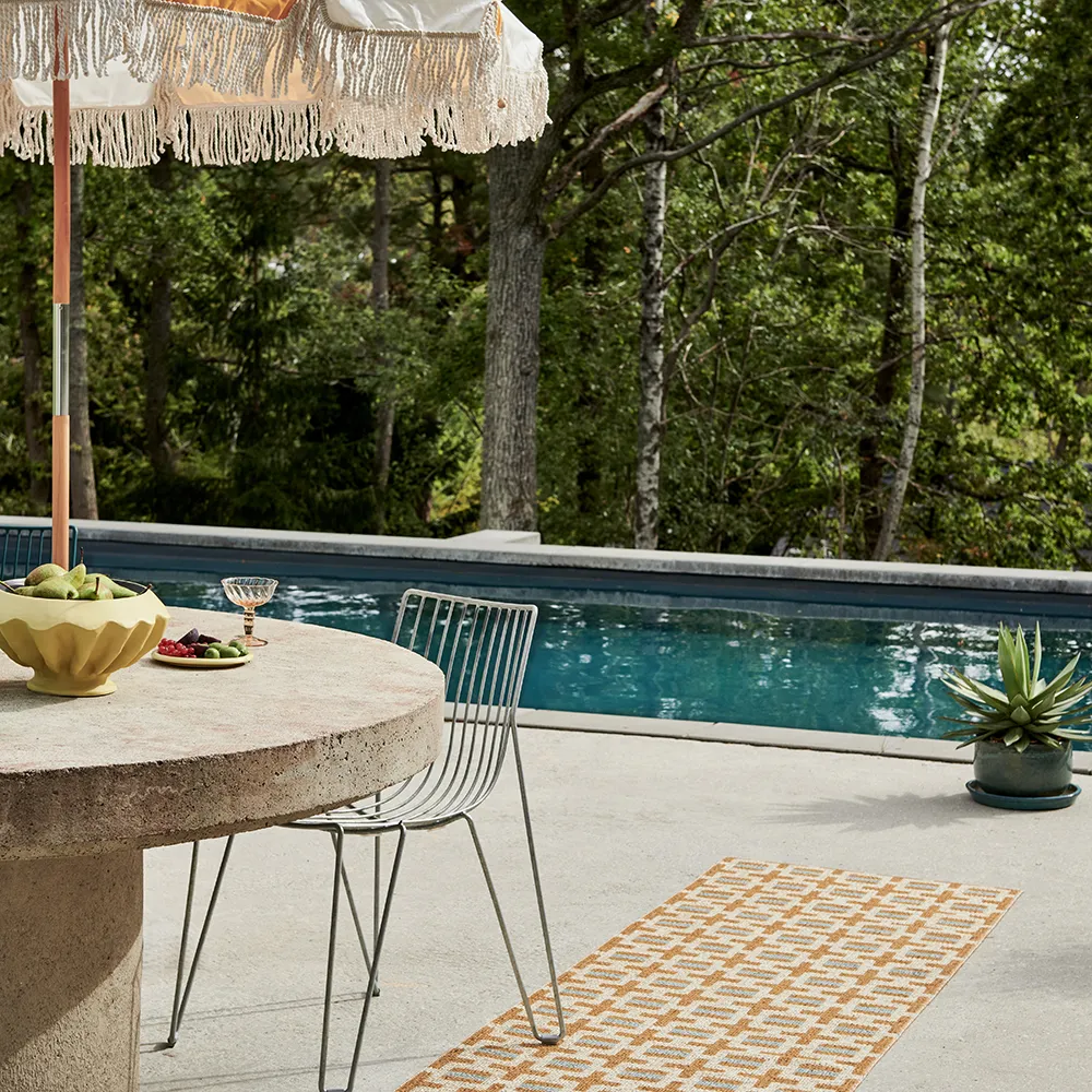 Tom rug Ochre/Cream/Sage 70 x 240 cm