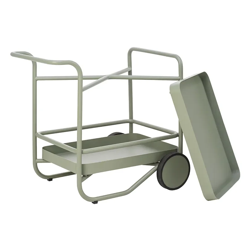Trolly serving trolley  Dusty green