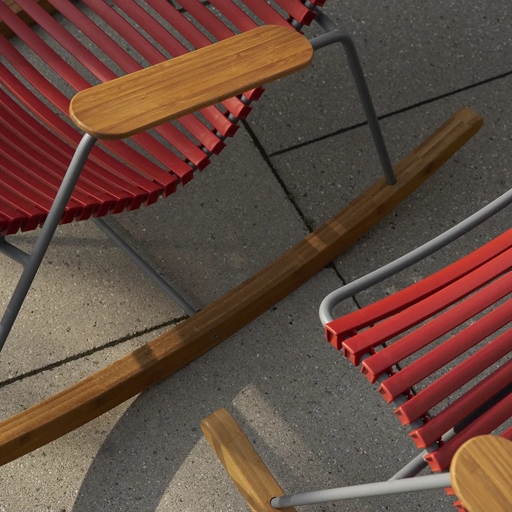 Click rocking chair paprika/grey bamboo