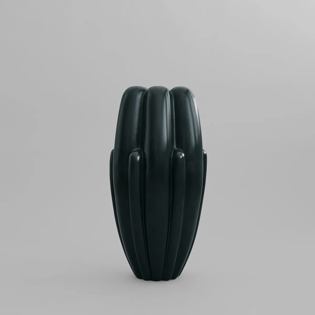 Handmade Vase Bloom Slim Big Dark Green H68 cm