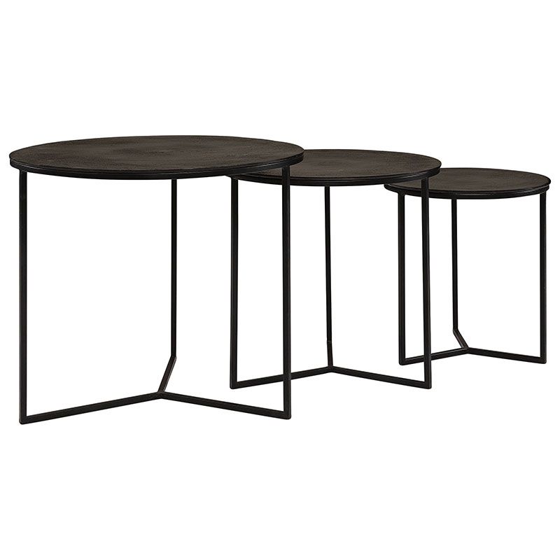 Juno Side Table Set Black