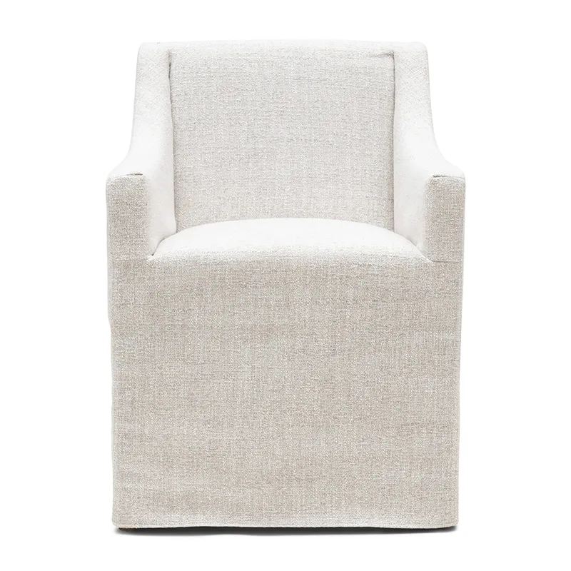 Firenze dining chair rich tweed antique white