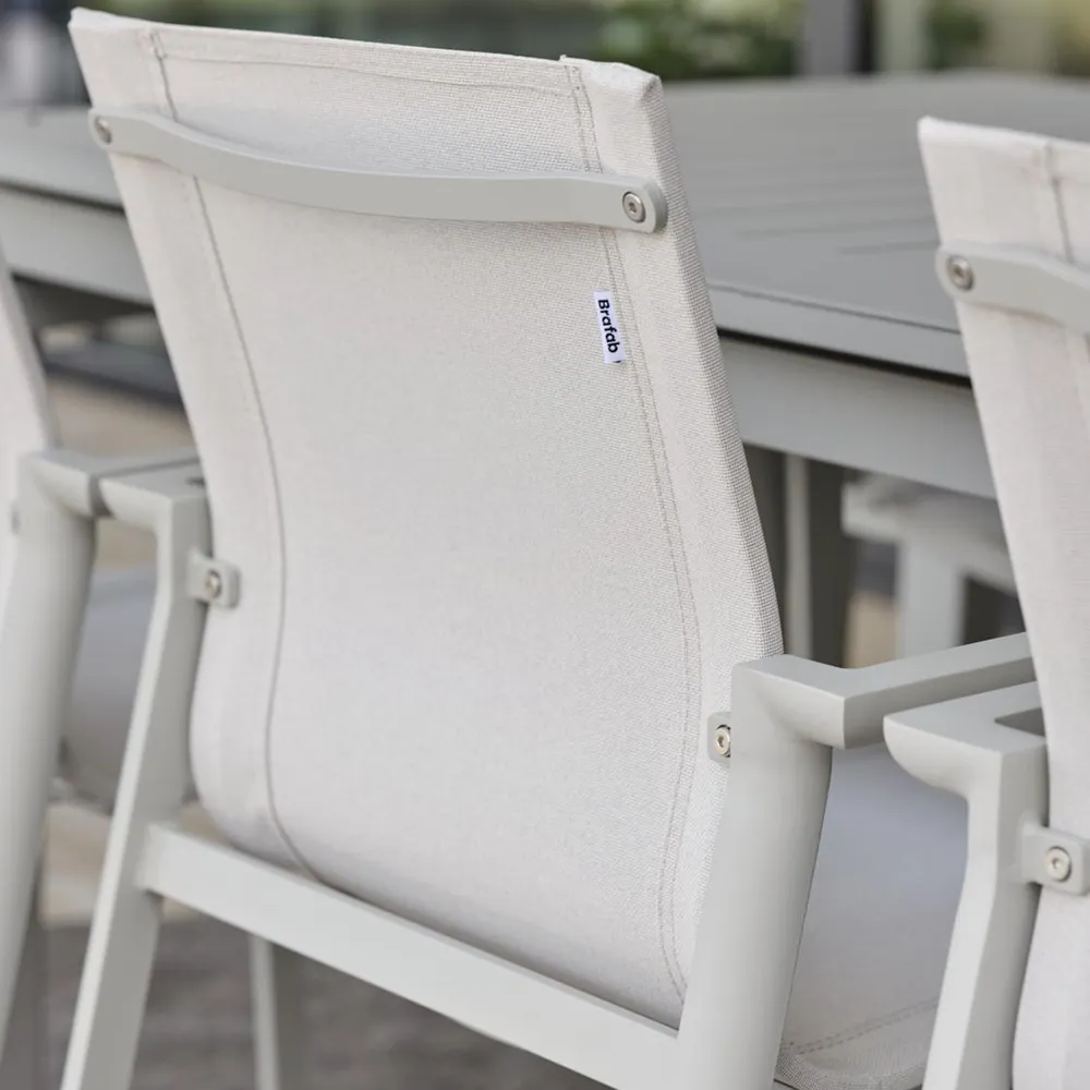 Delia stacking chair Light Grey/Textilene