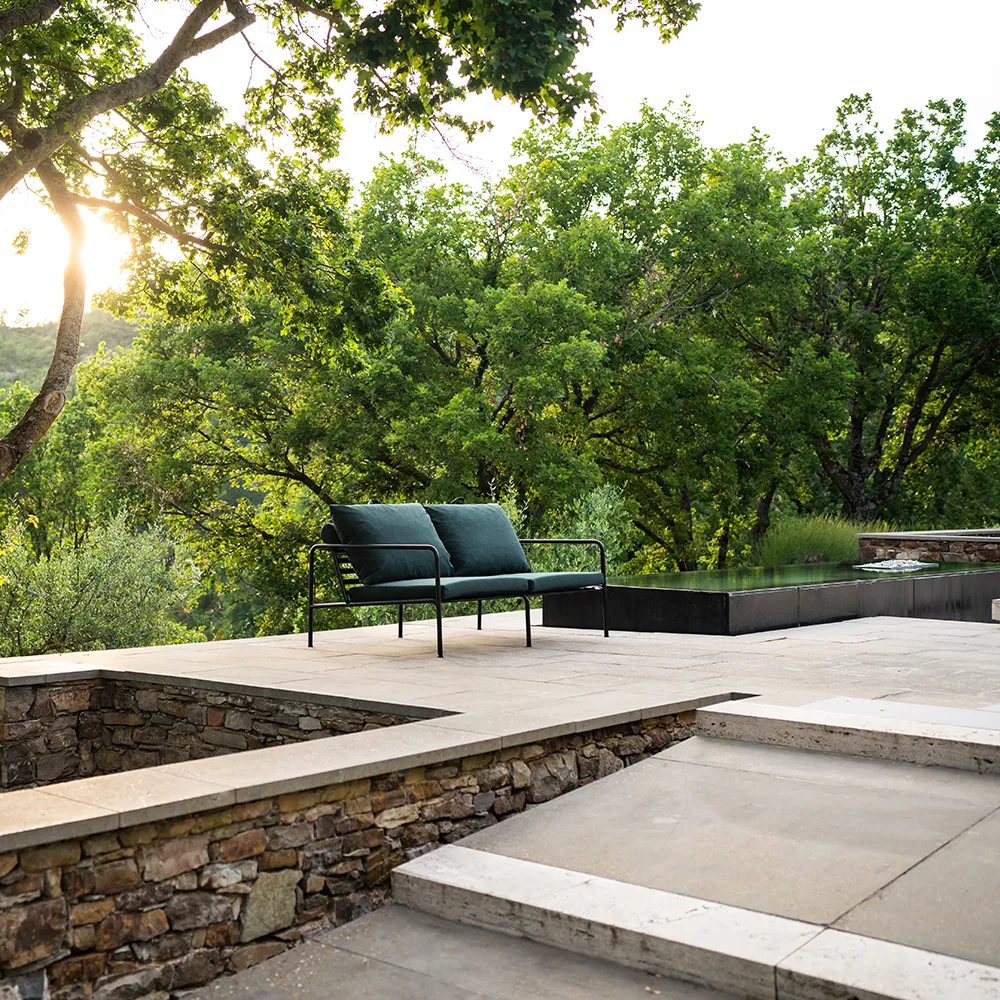 Avon 2 seater sofa Rust/Black