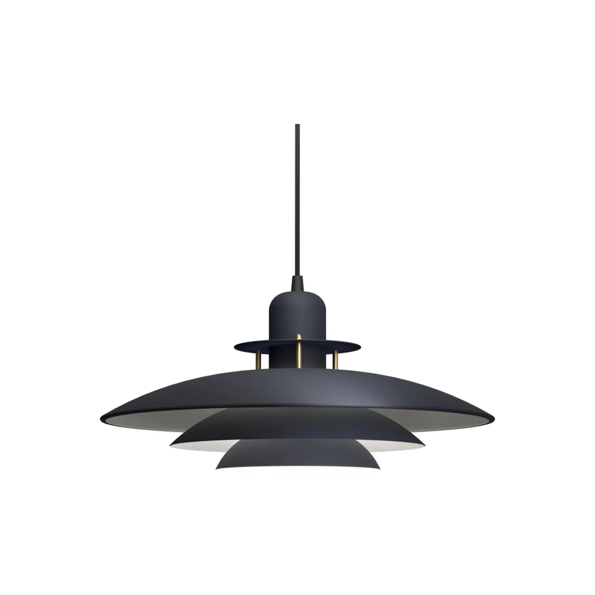 Primus I ceiling pendant Ø43xH20 cm metal dark denim/brass