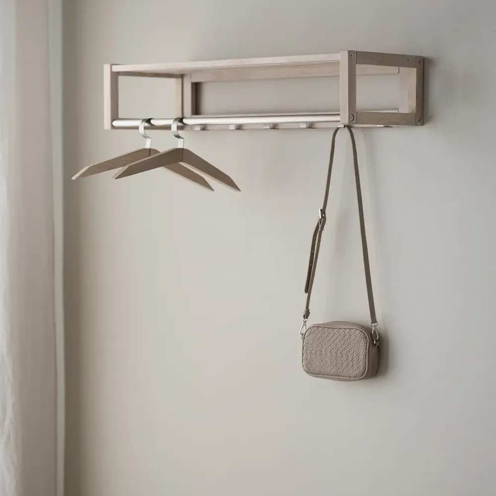 Confetti hat rack 80x30 cm white pigmented oak