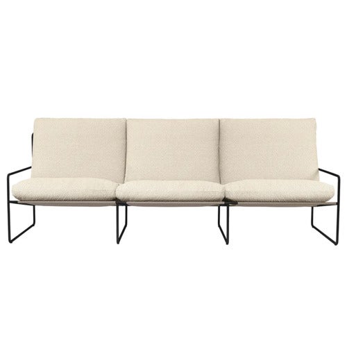 Desert 3-seater sofa Black/Off-white