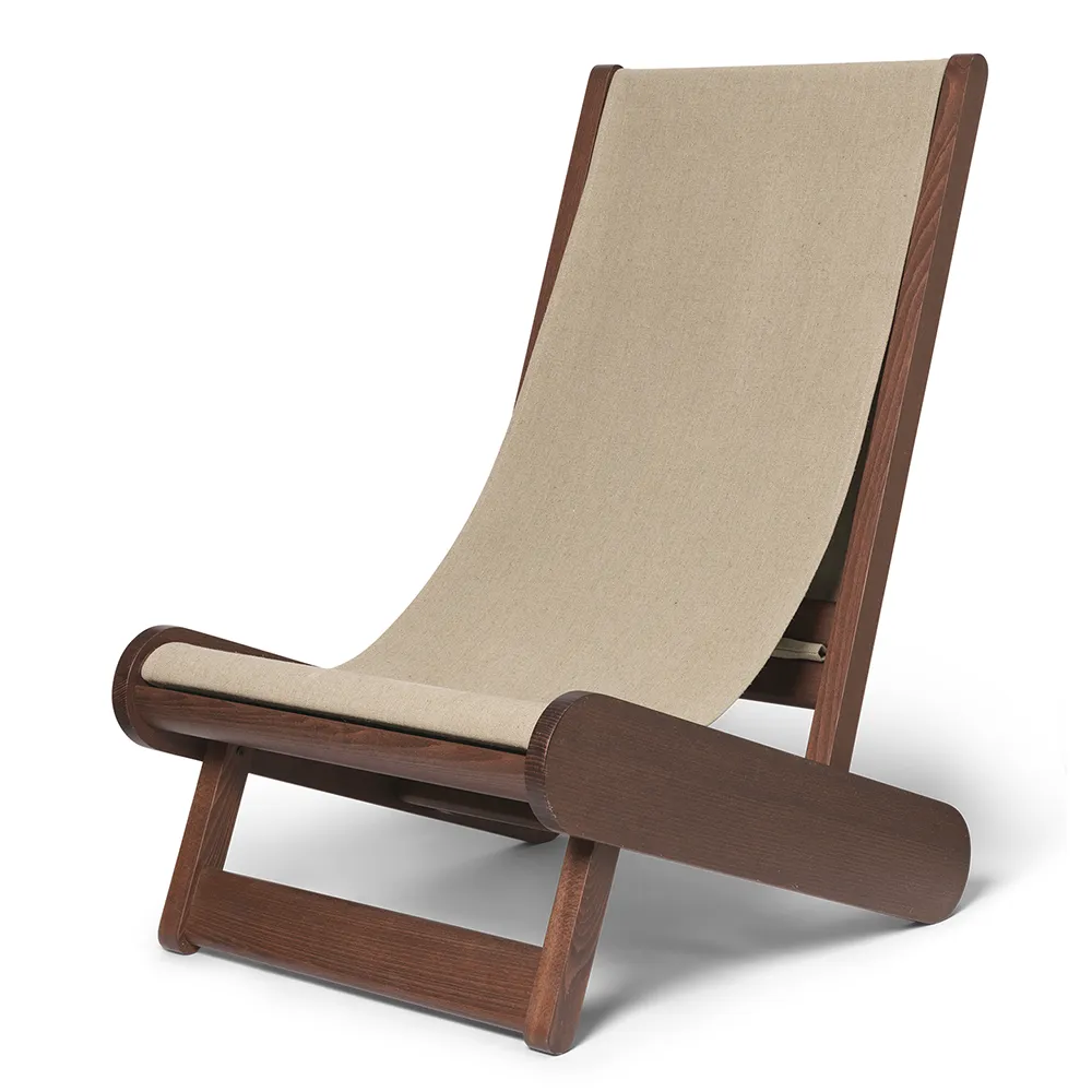 Hemi Lounge Chair - Dark Stained/Natural