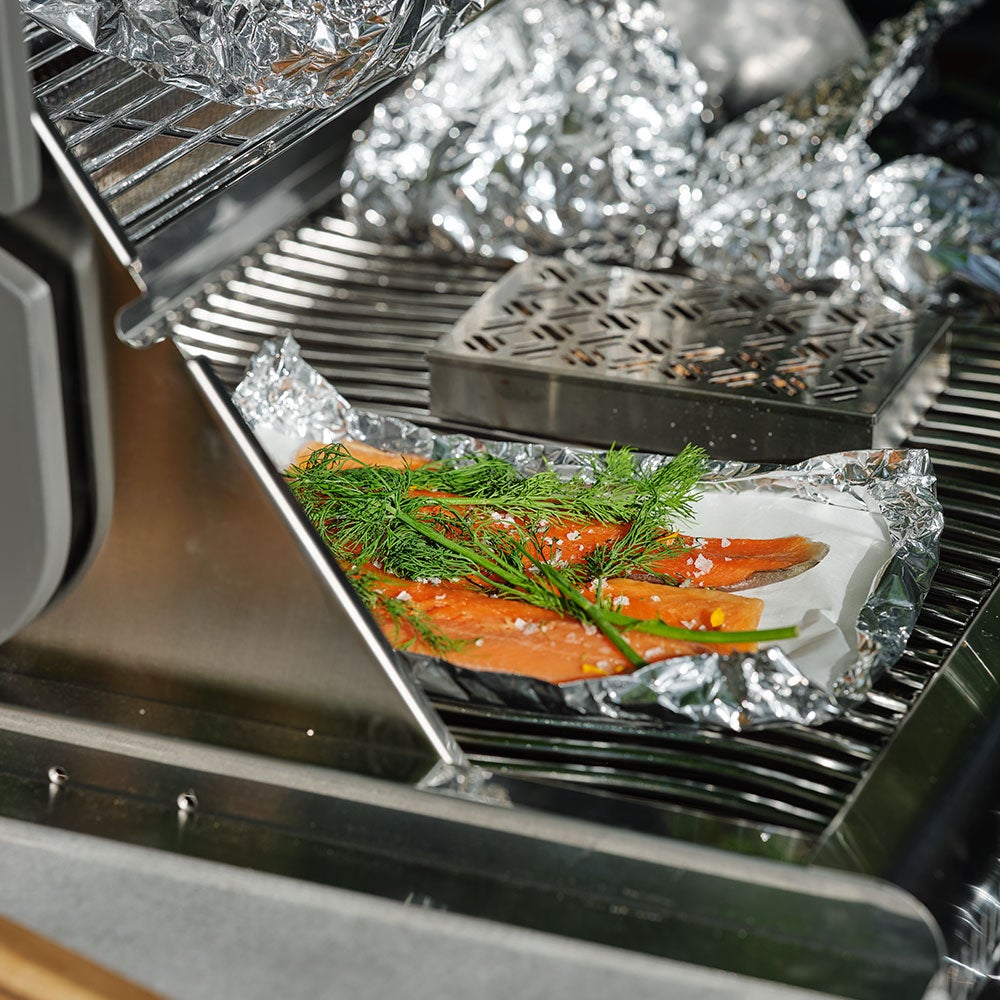 Fornax outdoor kitchen black/teak