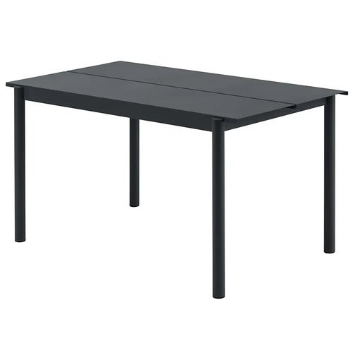 Linear Steel Dining table 140X75 cm Anthracite Black 