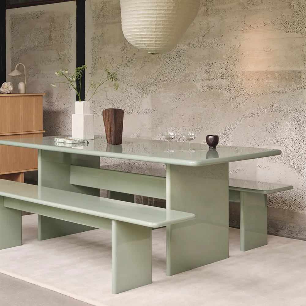 Rink Dining table 240x90 cm - Tea Green