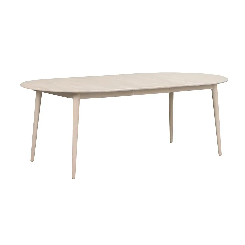 Tyler oval dining table 170-210x705 cm white pigmented oak