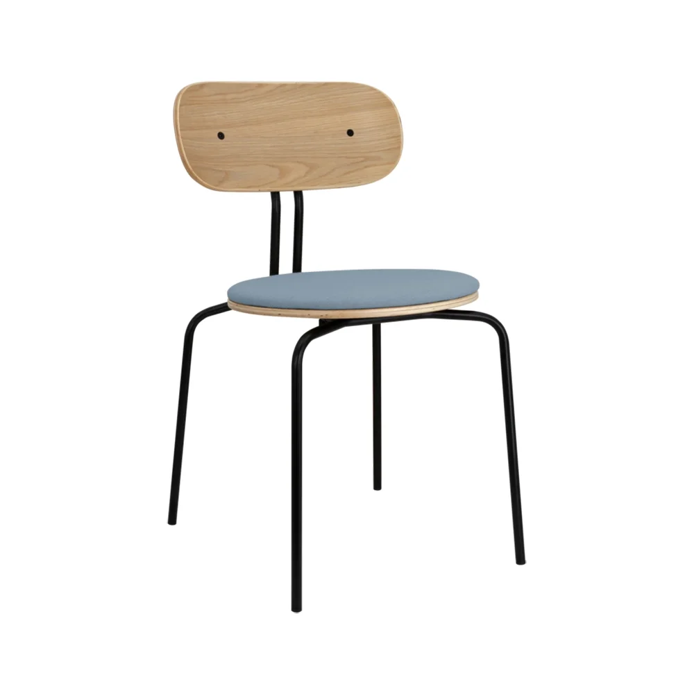 Curious Dining Chair Oak/Black Metal Bright Skies