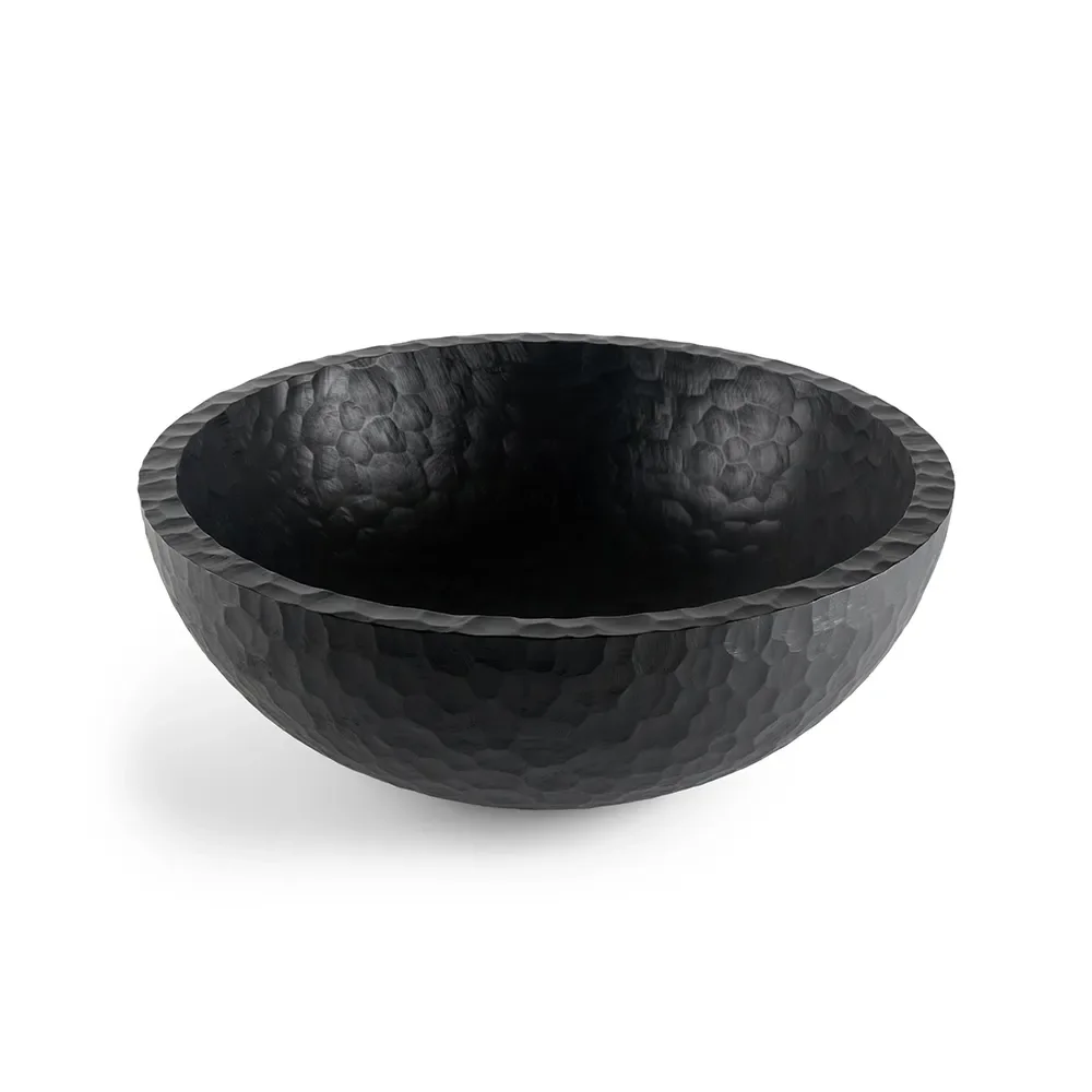 Chopped XL bowl black lacquered mahogany