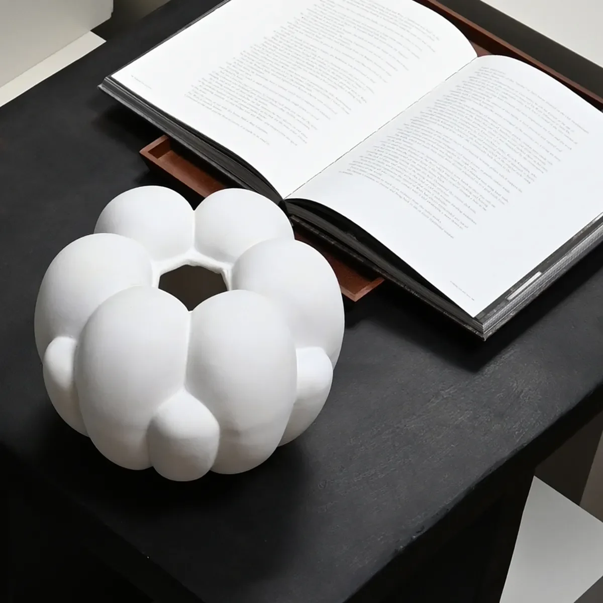 Handmade Vase Bloom Petit Bone White H18 cm