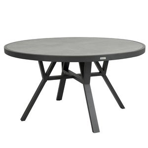 Samvaro dining table 140 cm includes glass plate Anthracite 