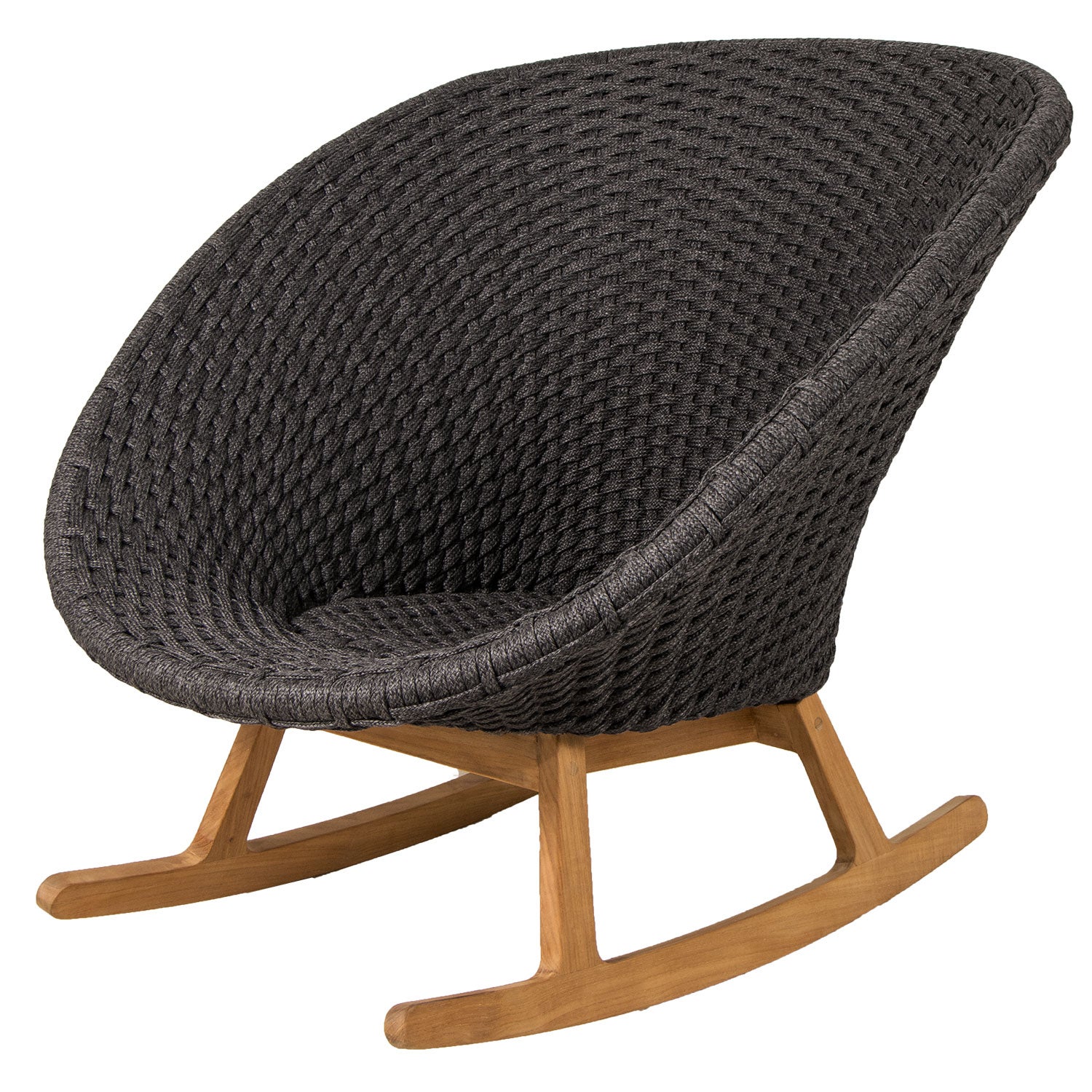 Peacock Rocking Chair Teak Dark grey