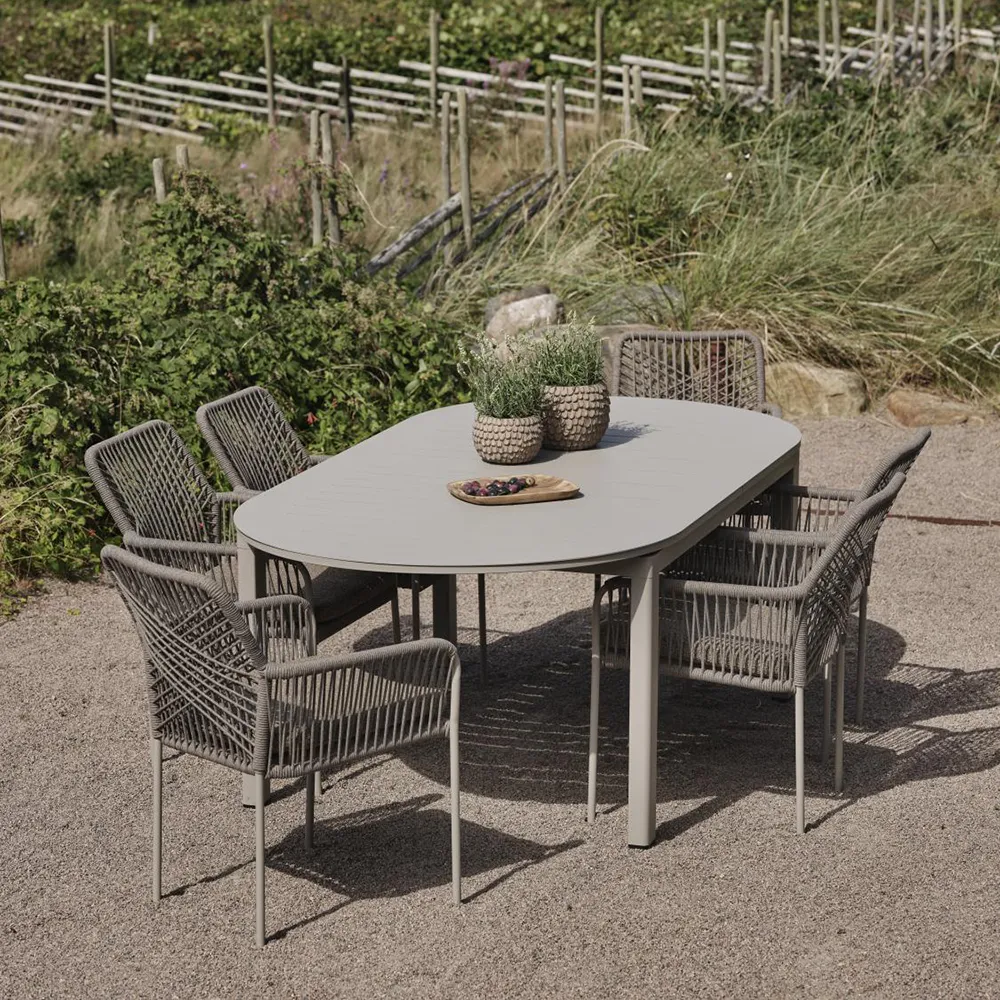 Lomma dining table 110x220-280 cm elipse Khaki