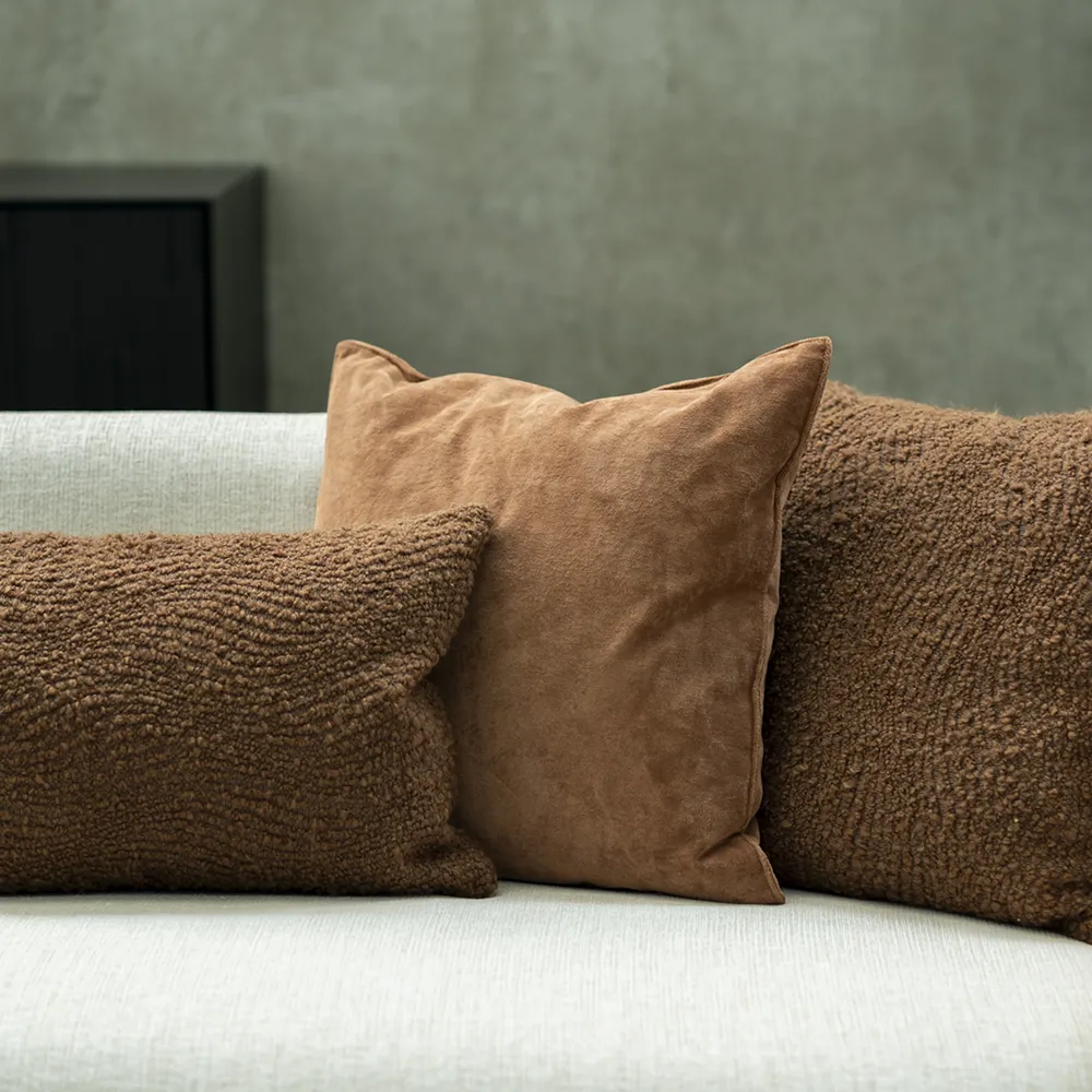 Cushion Cover Wave 50x50 cm Cinnamon