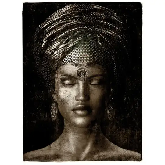 Wall decor Glamour girl sepia 100x150 cm