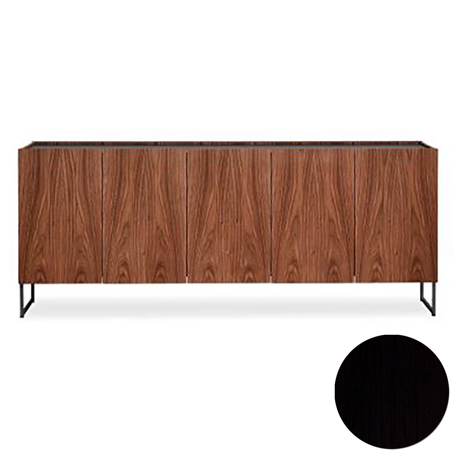 Sm405 Sideboard Black Oak Lacquer 211X43X68cm