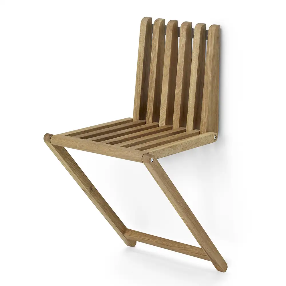 Zitti Folding wall stool oak