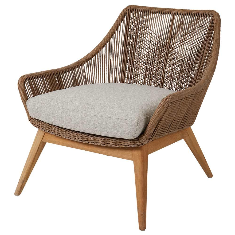 Hassel armchair in teak/Outdoor rattan 