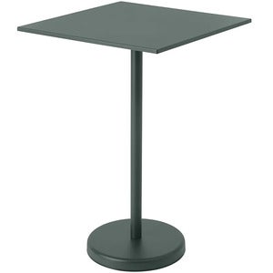 Linear Steel Bar table 70x70 cm Dark Green 
