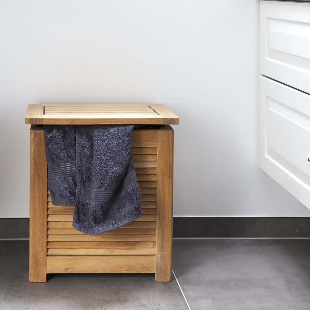 Classic Laundry basket 45 cm Teak