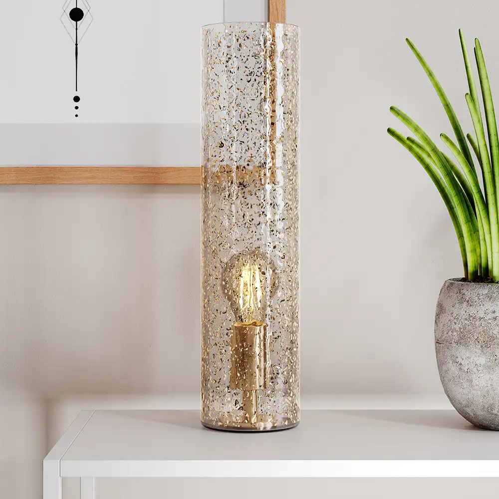 Golden table lamp 40cm
