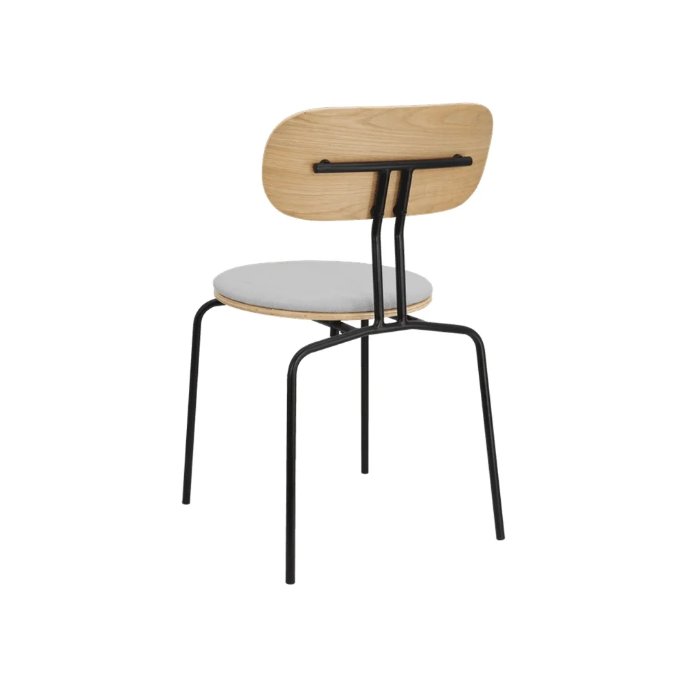 Curious Dining Chair Oak/Black Metal Sterling