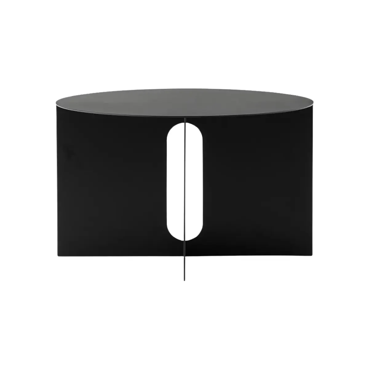 Androgyne Side table/base Black steel - Ø63 cm